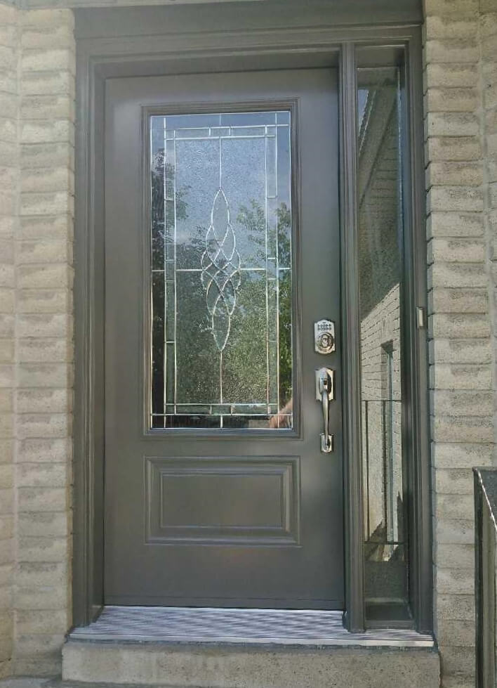 Front Entrance Door with Decorative Glass