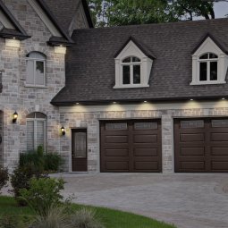 double brown garage doors