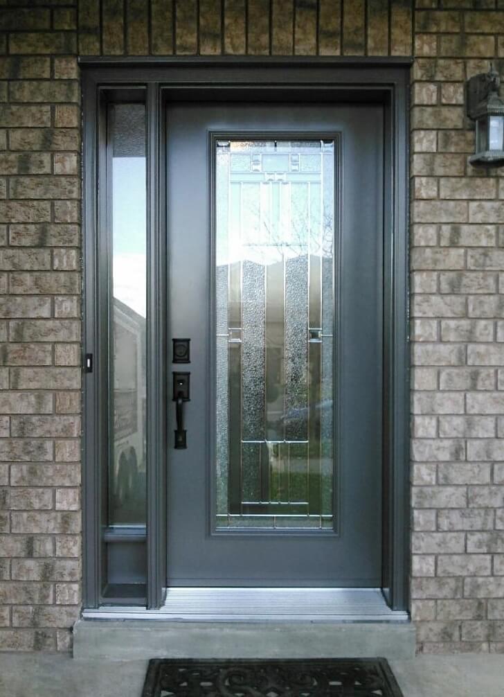 steel 2064 full lambton glass grey single 3QTR s10 sidelite granite glass