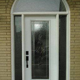 steel full classic glass white door