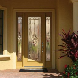 Beige Door with Full Glass Panel