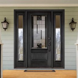 Black Door with Glass Panel