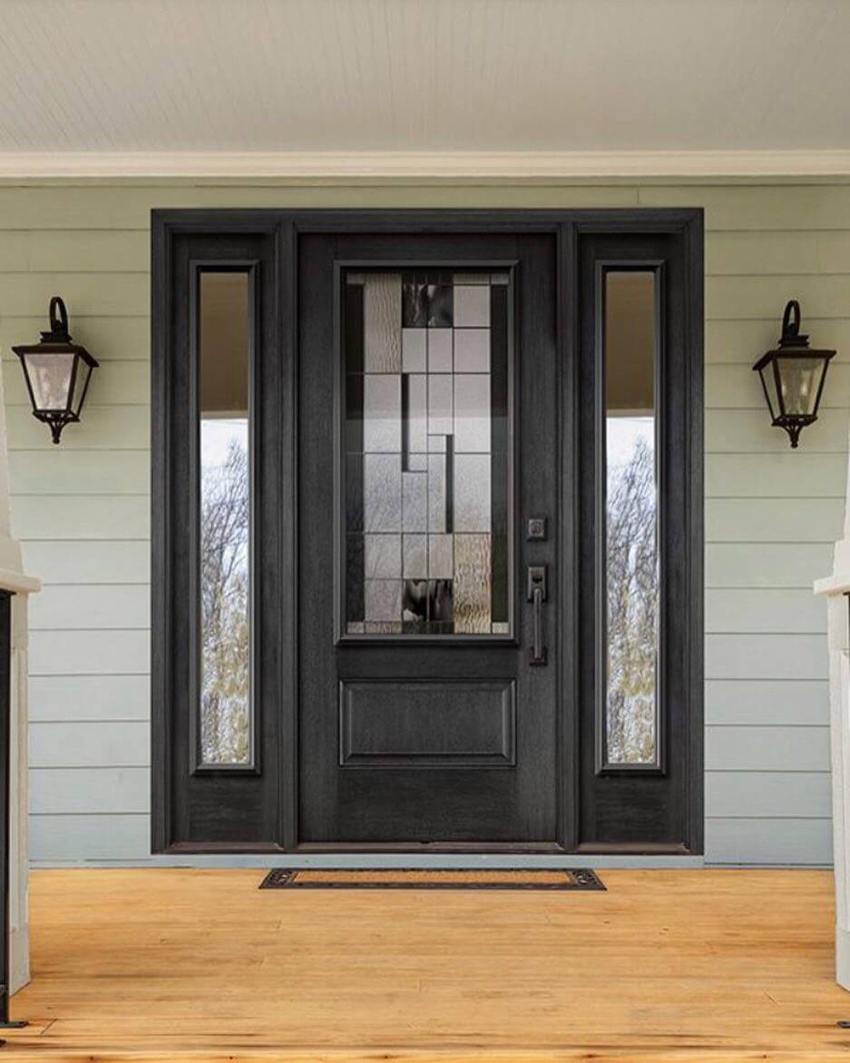 Black Door with Glass Panel