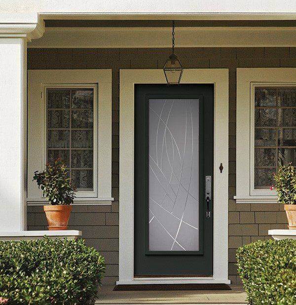 Black Door with Large Glass Panel