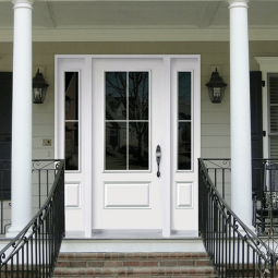 White Door with Glass Panel