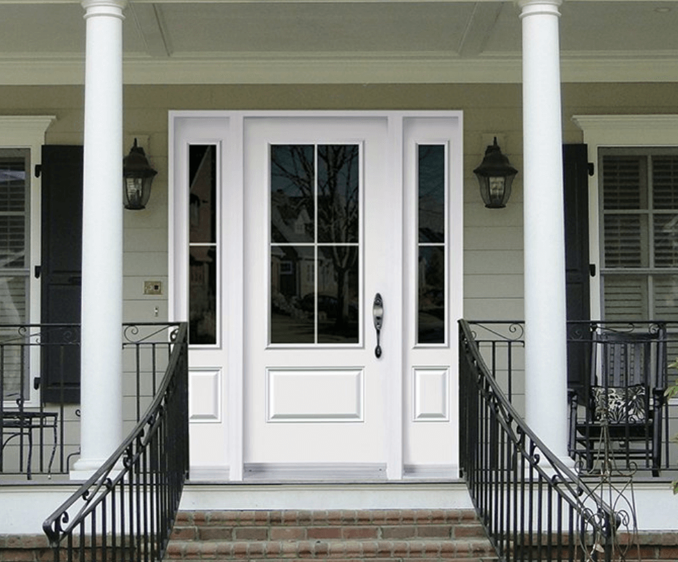 White Door with Glass Panel