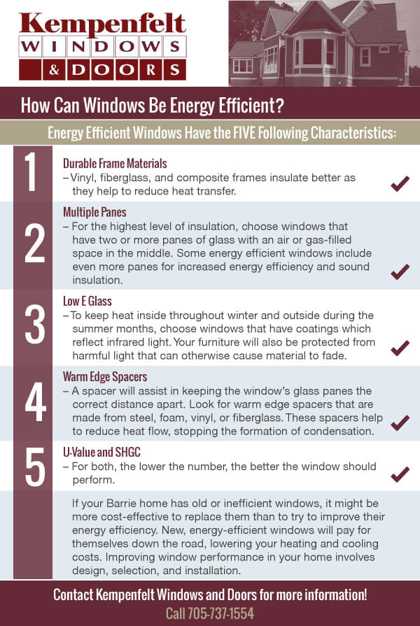 How Can Windows Be Energy Efficient Informational Graphic