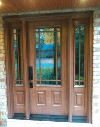 After Fiberglass Door Wood Grain