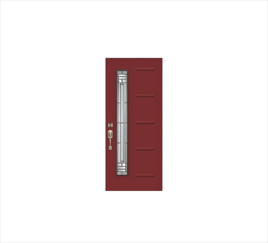 Contemporary Steel Door with York Decorative Glass Canadian Legacy Series