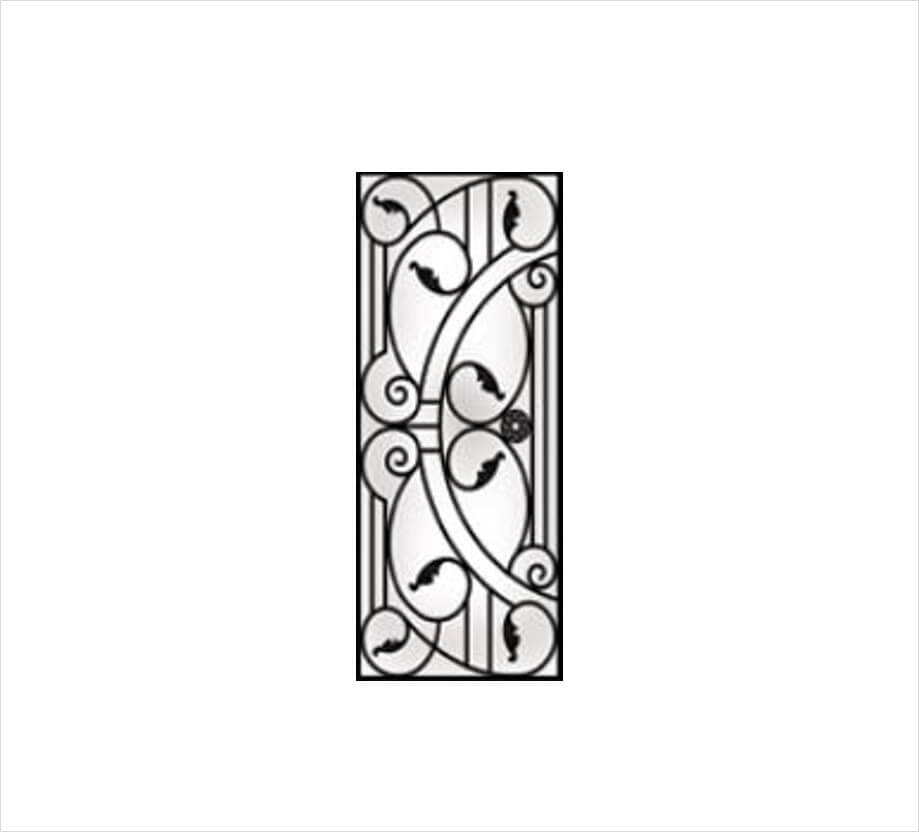 Eva Decorative Glass Wrought Iron Collection