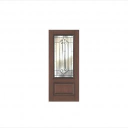 Fiberglass Wood Grain Door with Royal Decorative Glass Canadian Legacy Series