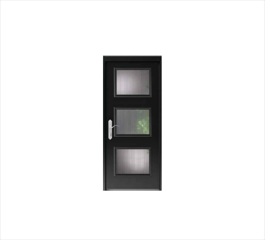 Trio Superline Contemporary Steel Door with Superline Glass