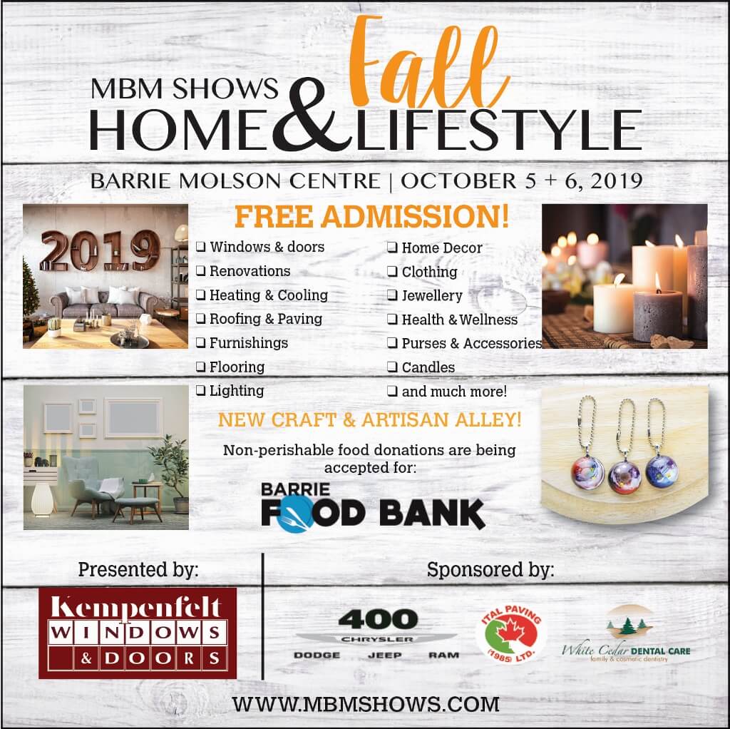 2019 Barrie Fall Home & Lifestyle Show