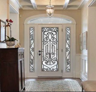 Dorplex Wrought Iron Entry Door Transom Sidelites