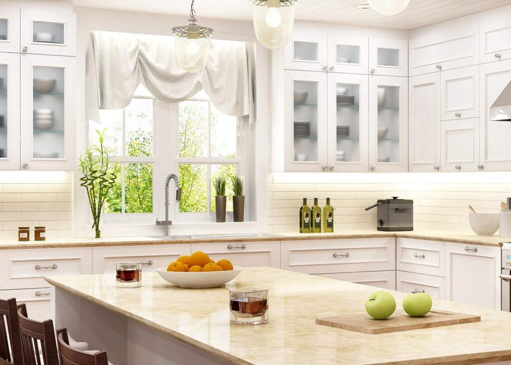 a bright kitchen