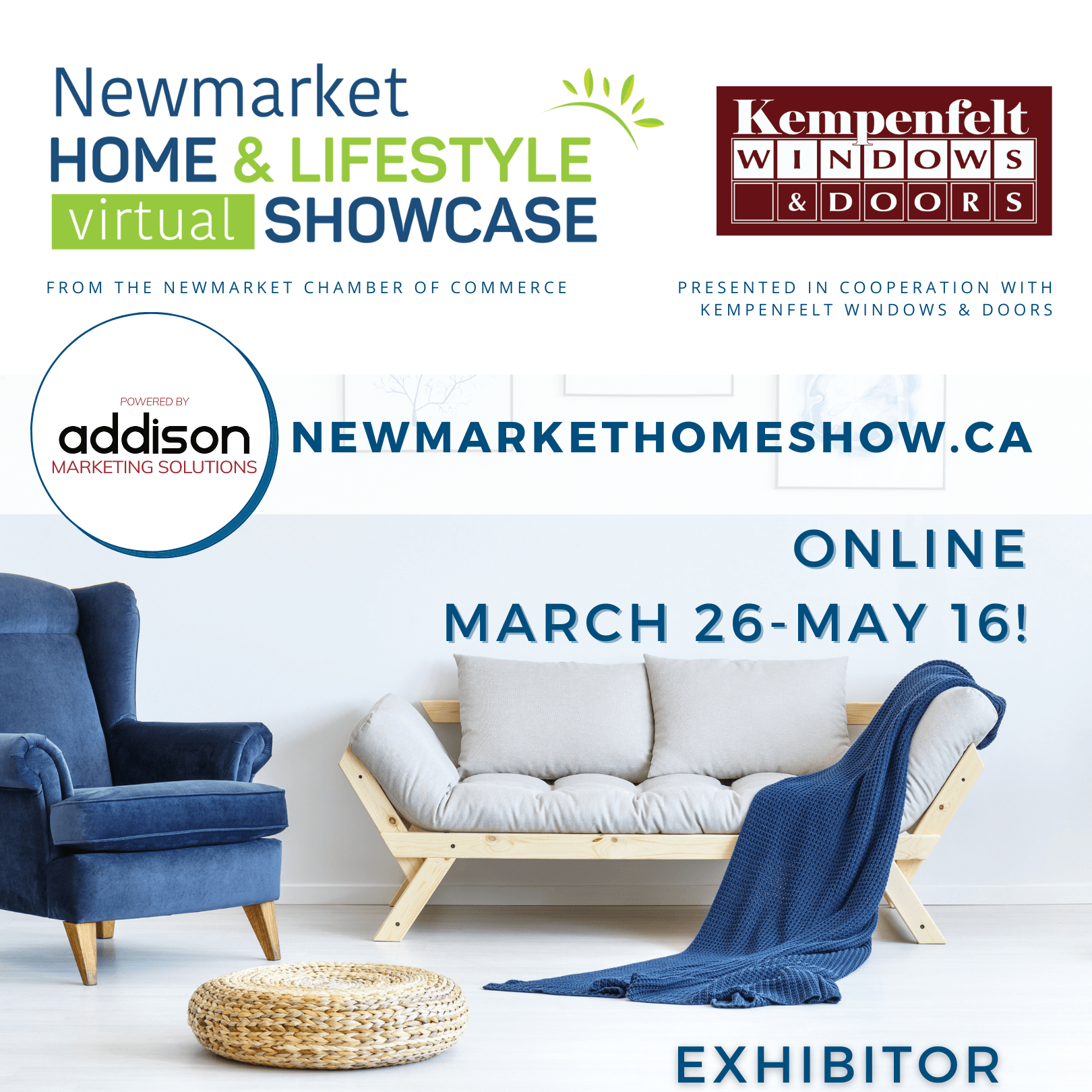 Find Kempenfelt Windows and Doors at the Newmarket 2021 Home & Lifestyle Showcase.